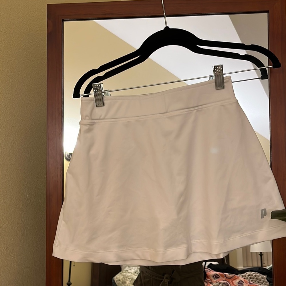 White tennis skirt